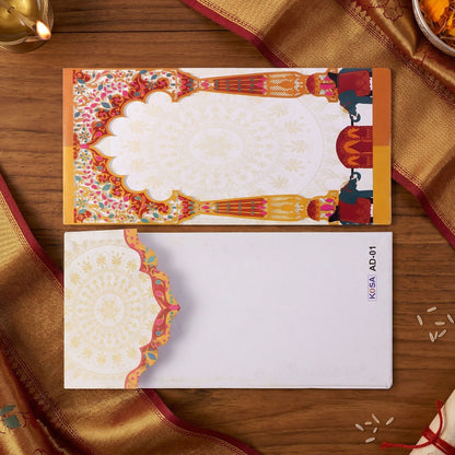 Traditional Wedding Shagun Money Envelope Elephant Design Pack of 10 Pieces