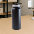 Black Vacuum-Insulated Stainless Steel Water Bottle – 1000ml Durable & Leakproof