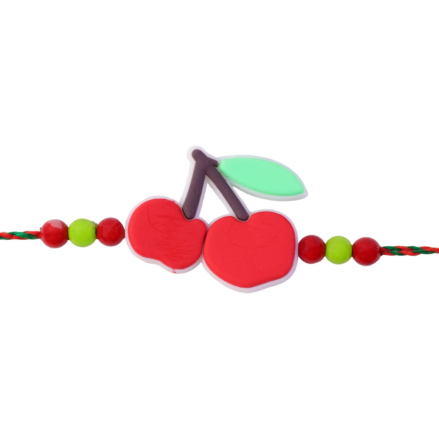 Cherry Fruit Kids Rakhi with Colorful Beads for Brother (5pcs)