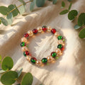 Multicolor Glossy Bead Stretch Bracelet – Stylish Elastic Fit