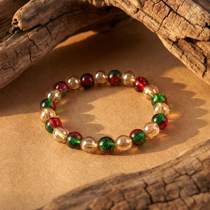 Multicolor Glossy Bead Stretch Bracelet  (1 Pc)
