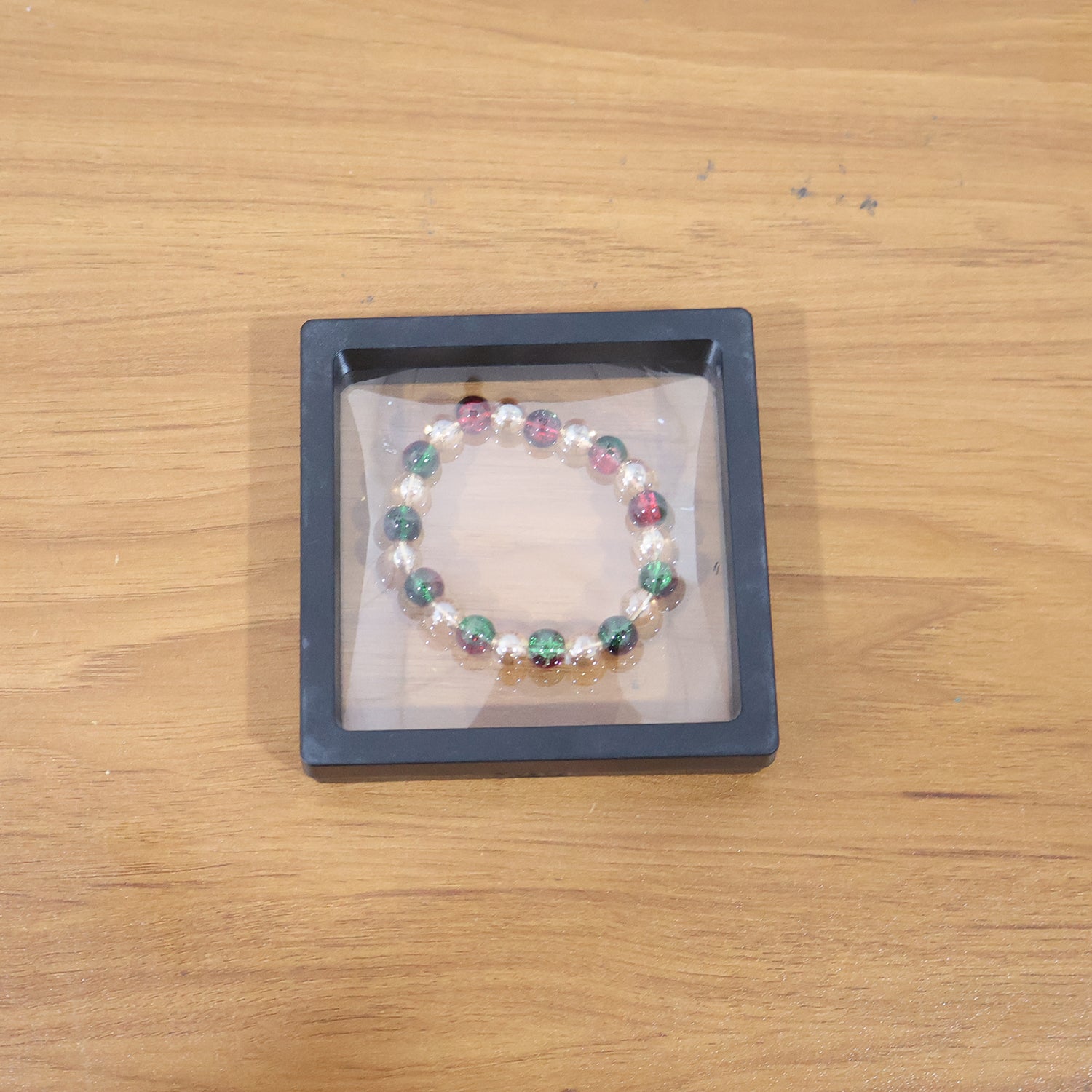 Multicolor Glossy Bead Stretch Bracelet  (1 Pc)