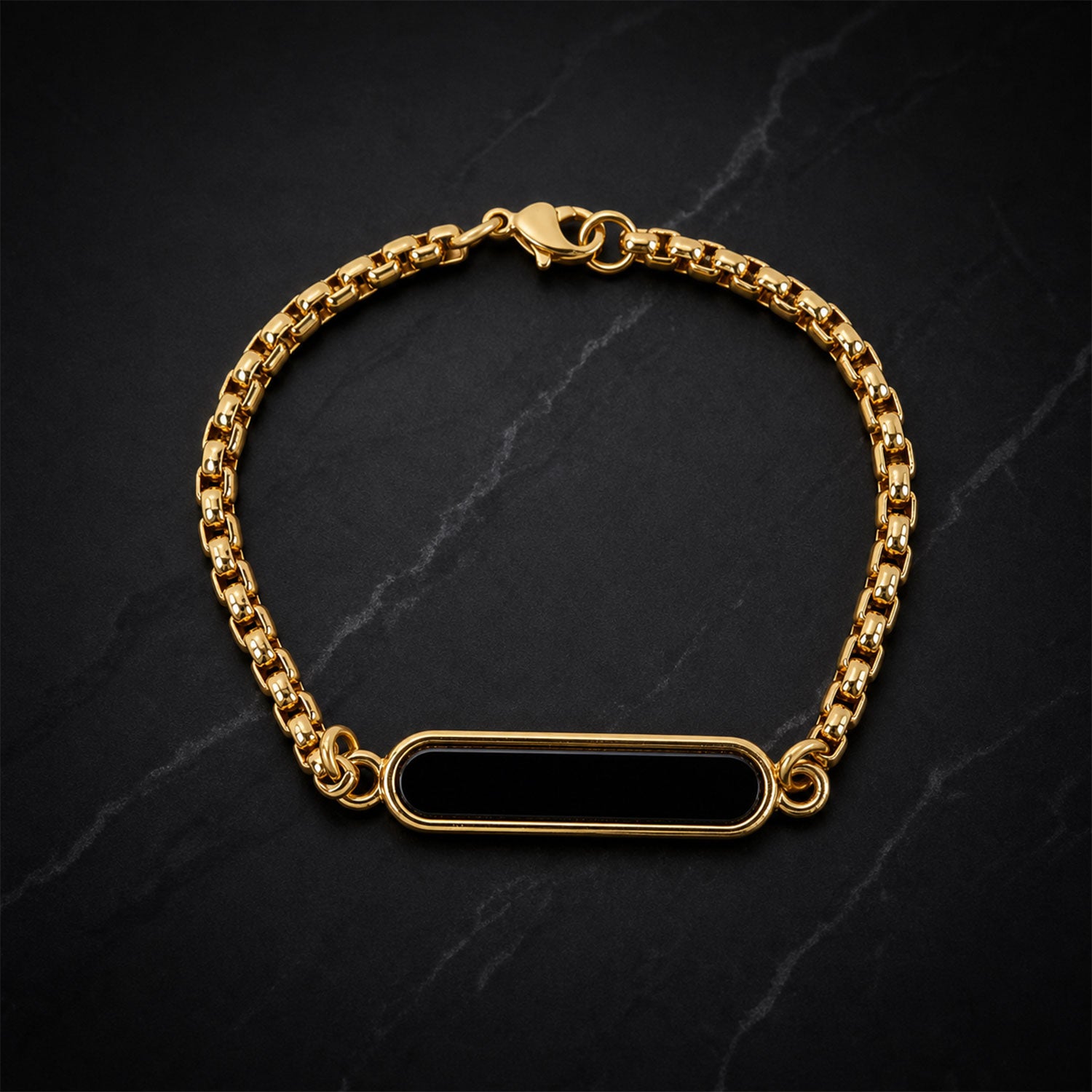 Personalized Name Bracelet displayed on a hand, highlighting the custom engraving.