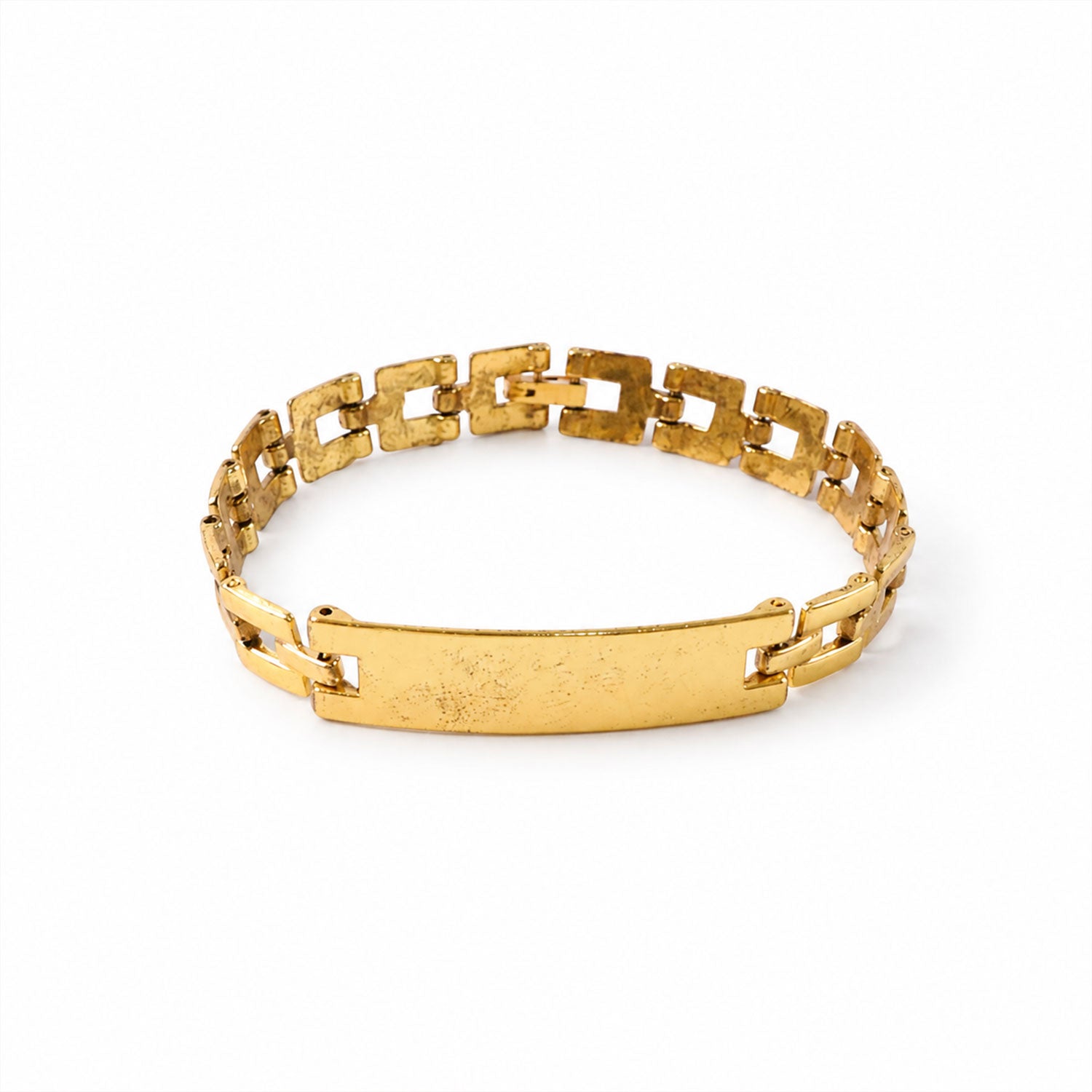 Personalized gold-plated bracelet in gift-ready elegant packaging, ideal for gifting.