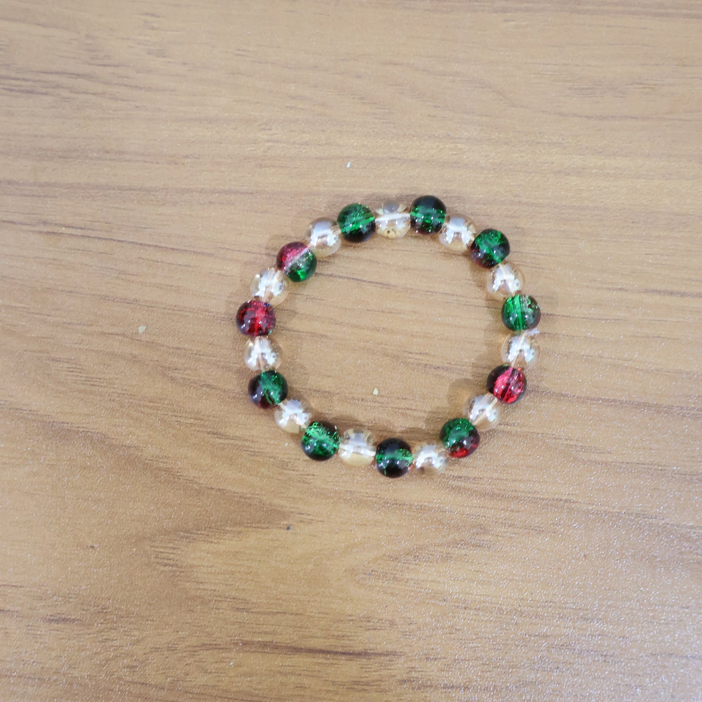 Multicolor Glossy Bead Stretch Bracelet  (1 Pc)