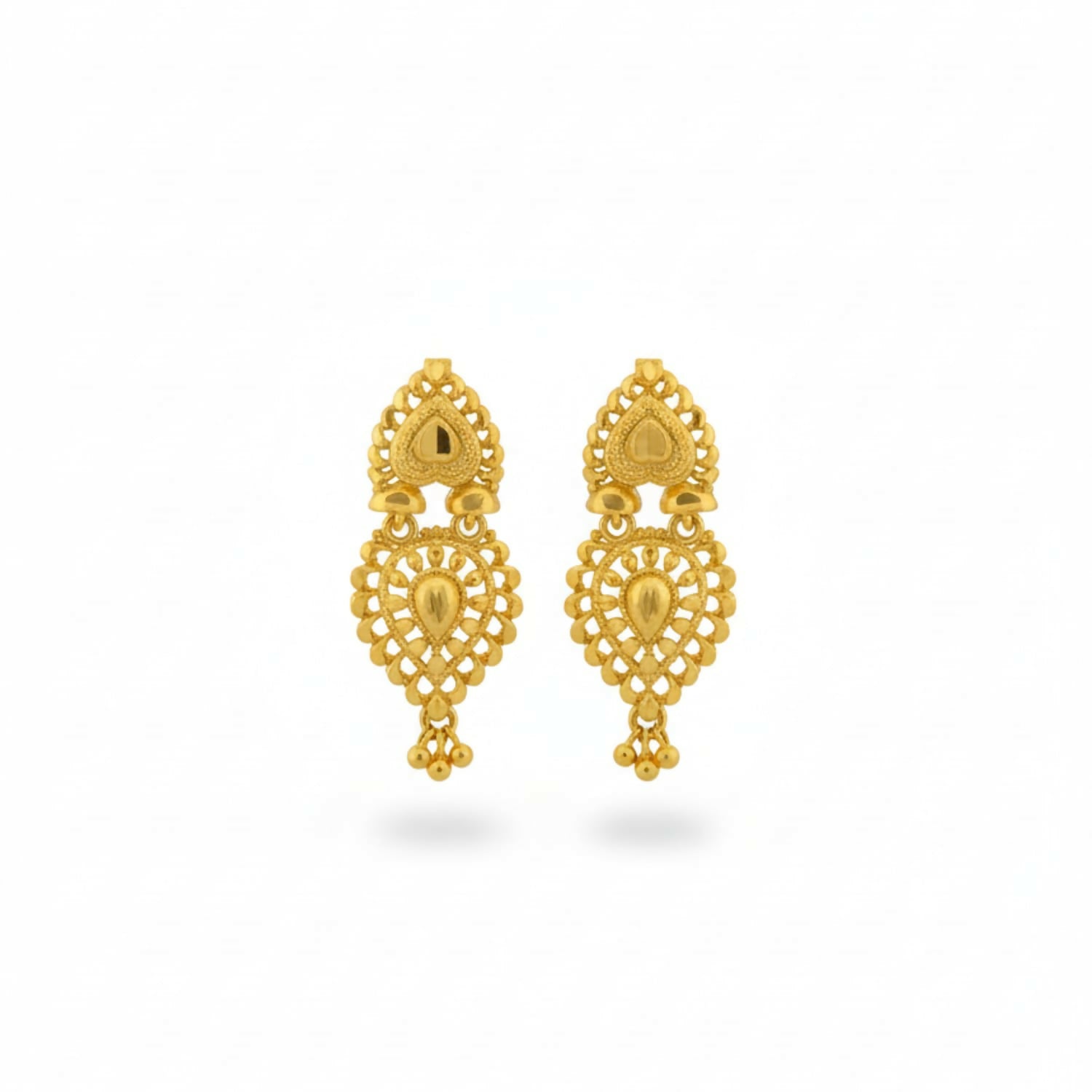 Wedding Special Golden Jhumki Earrings | Fancy Designer Collection
