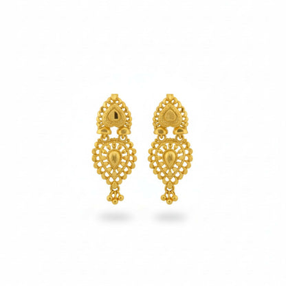 Wedding Special Golden Jhumki Earrings | Fancy Designer Collection