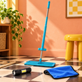 3-in-1 Home Cleaning & Utility Combo – Flat Mop, LED Flashlight & Microfiber Cloth
