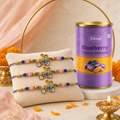 Cycling Friends Kids Rakhi Set with Blueberry Almonds, Pack of 3