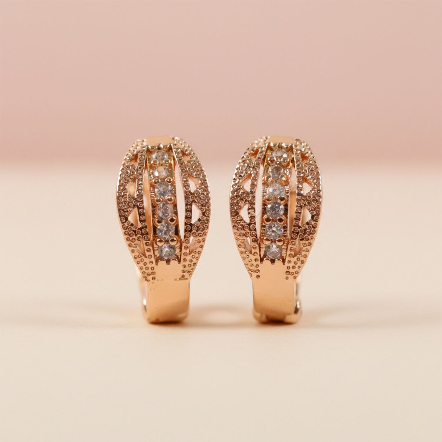 Elegant gold finish hoop earrings with secure clasp for comfortable fit