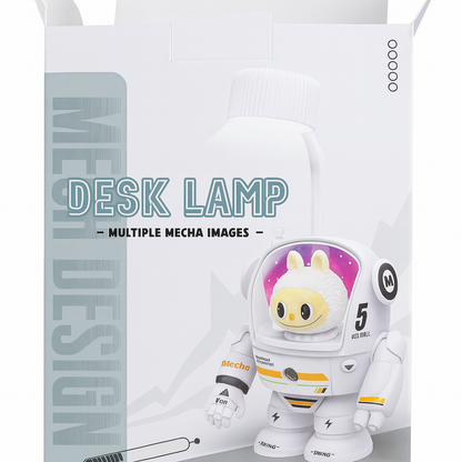 Astronaut Robot Desk Lamp with LED Light, USB Rechargeable Study Lamp