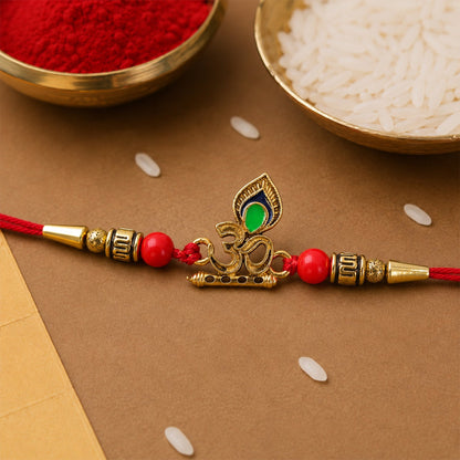 Beadwork Rakhi for Brothers Traditional Design for Raksha Bandhan (10pcs)