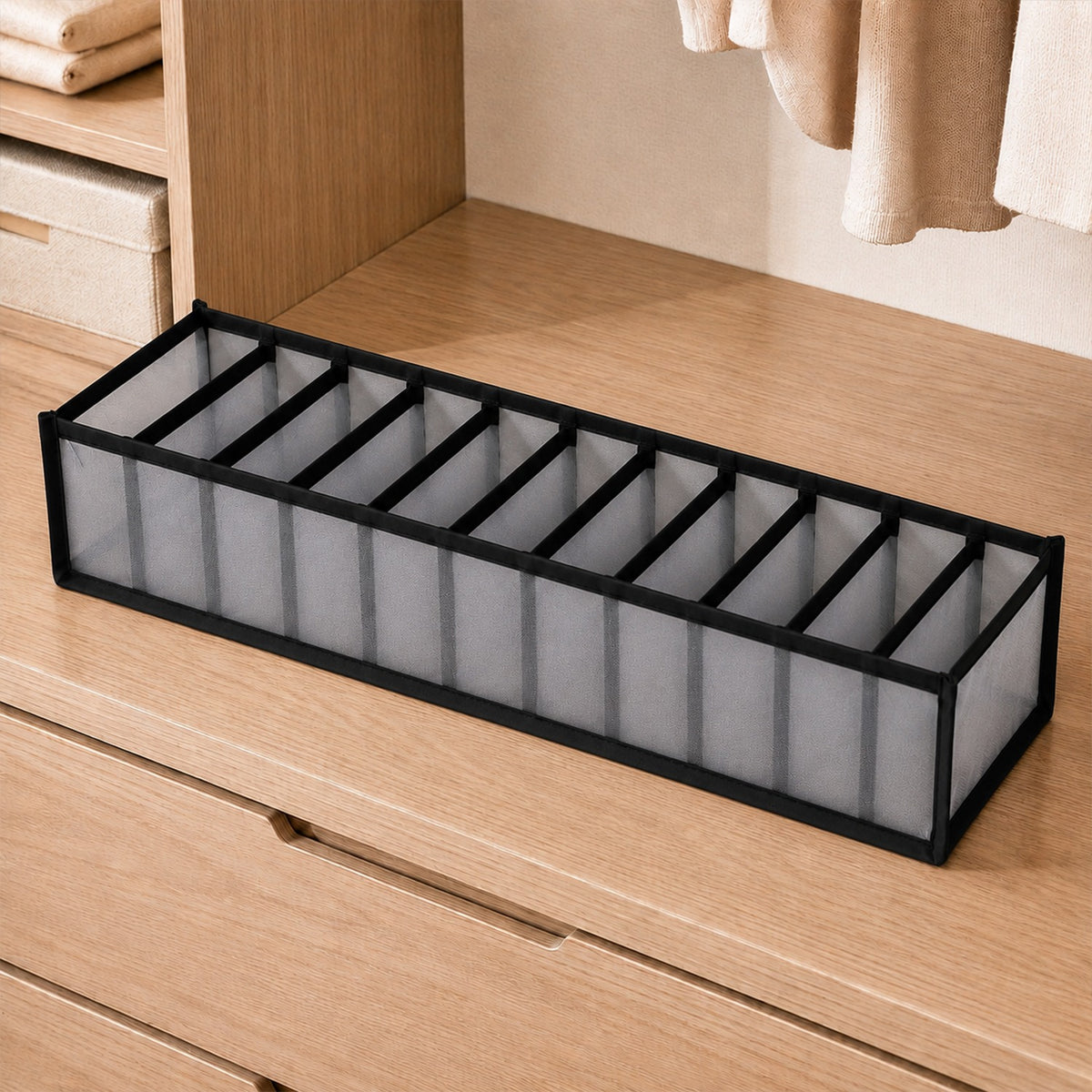 Foldable Laundry 11 Section Organizer Bag for Drawer and Wardrobe Storage (1 Pc)