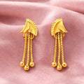 Golden Drop Earrings – Lightweight Stylish Party Wear for Women