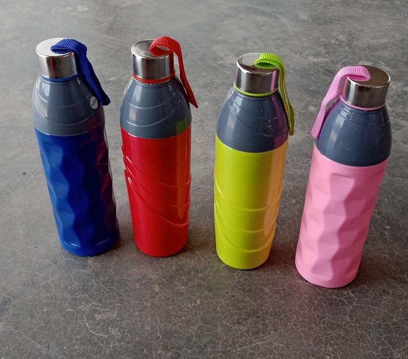 Plastic Sports Insulated Water Bottle with Dori Easy to Carry High Quality Water Bottle, BPA-Free & Leak-Proof! For Kids' School, For Fridge, Office, Sports, School, Gym, Yoga (1 Pc / Multi Color)