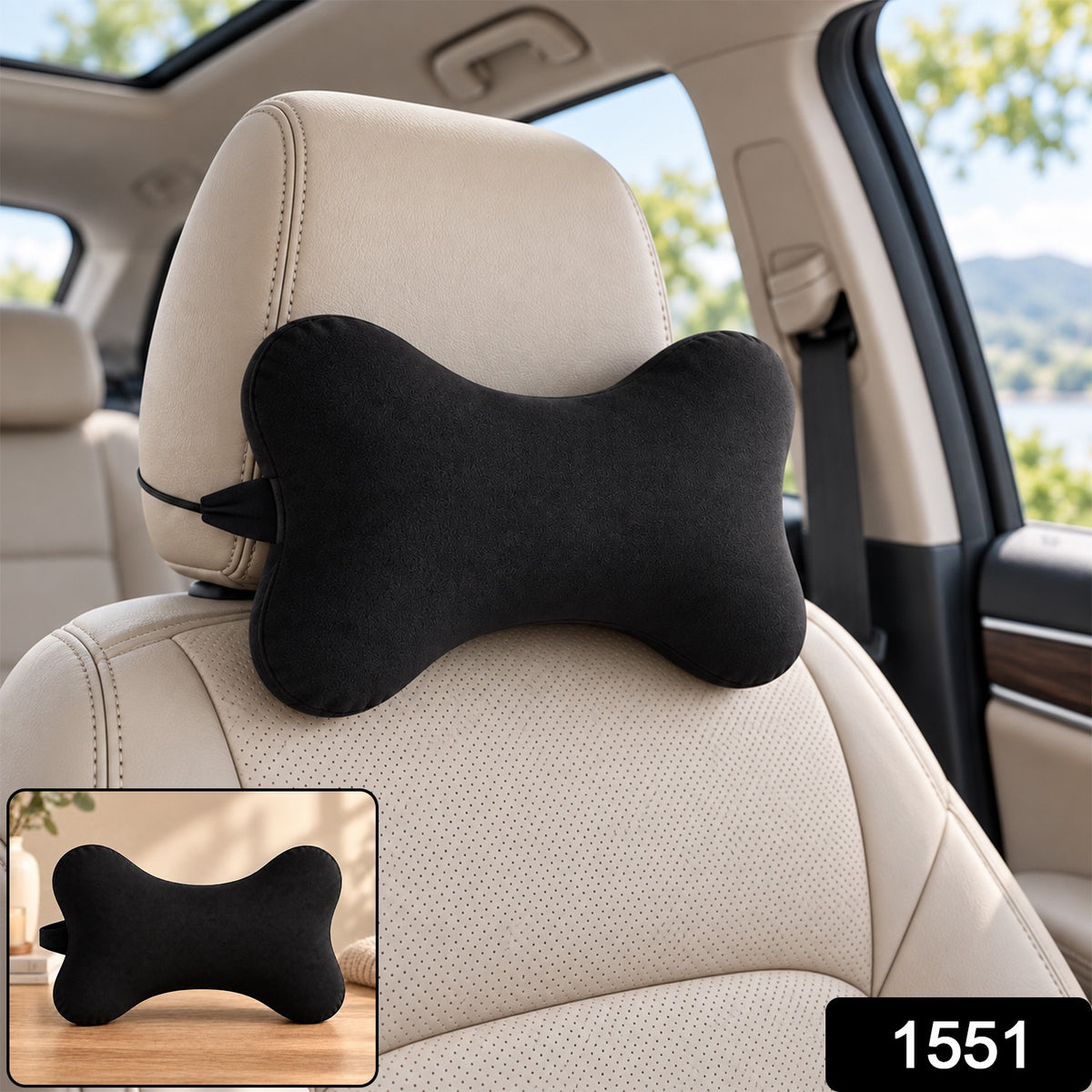 Microbead Travel Neck Pillow for Journeys and Long Drives (1 Pc)