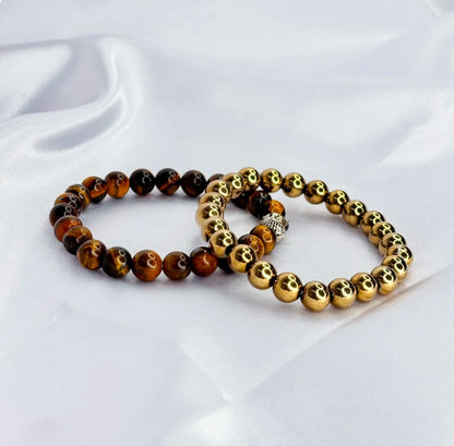 Bracelet for Women Men Buddha Lava Tiger Eye Bracelets on Hand Healing Reiki Bead Crystal Bangles