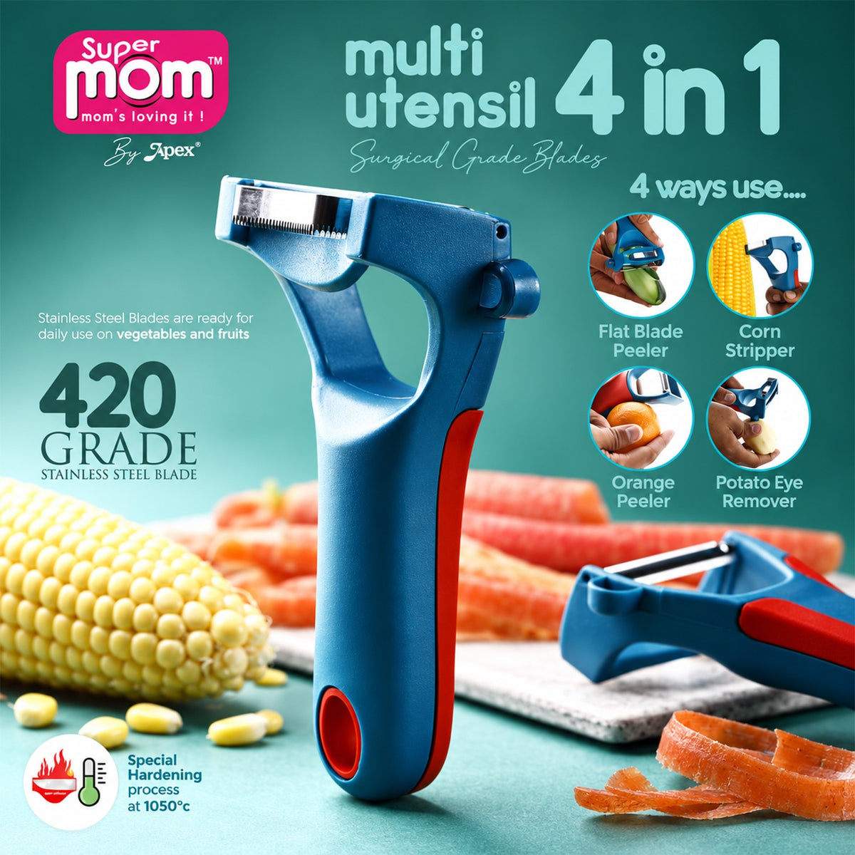 Vegetable Peeler – 4-in-1 Multi-Functional Kitchen Tool
