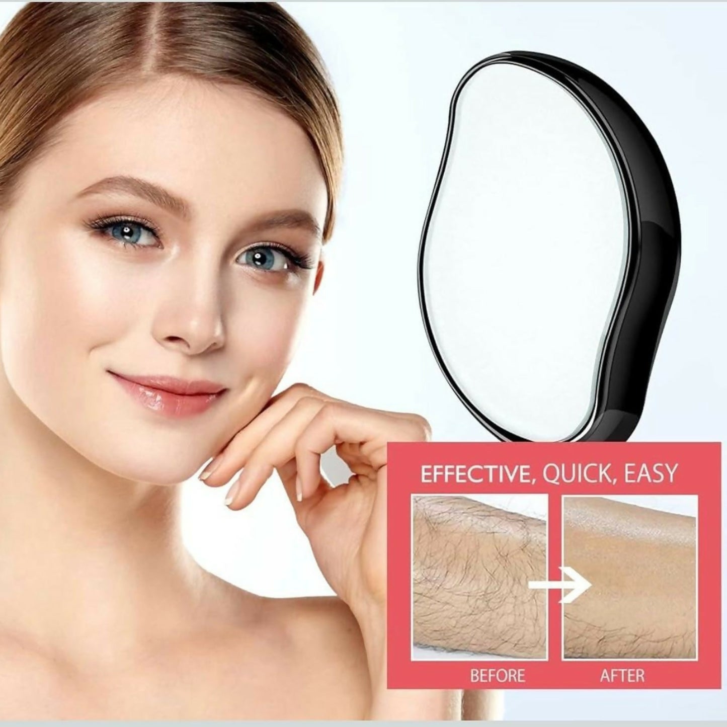 Crystal Hair Eraser for Painless Hair Removal & Skin Exfoliation Tool (ANY COLOR)