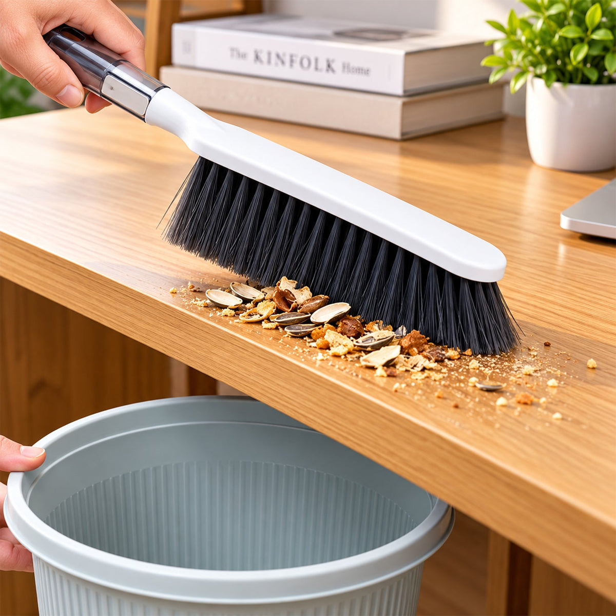 Household Cleaning Hand Brush with Soft Bristles and Grip (1 Pc, 36x8 Cm)