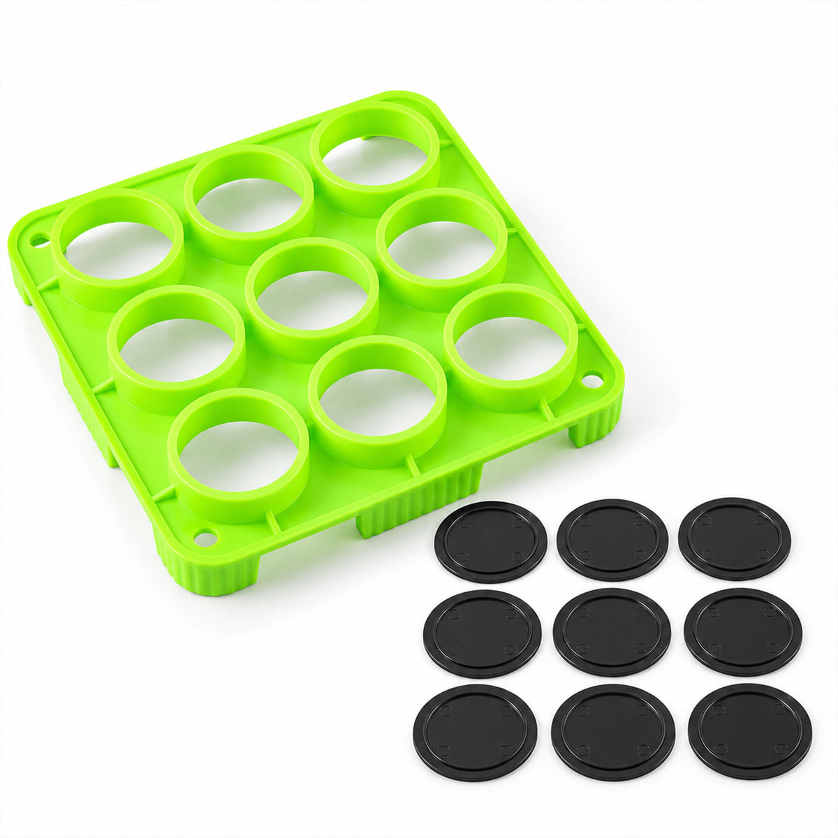 9 Cavity Cutlet and Aloo Tikki Maker Mould with Removable Base Inserts
