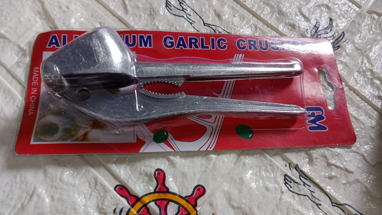 Garlic Press All Aluminum Easy to Use with Light Weight without Difficulty Cooking Baking, Kitchen Tool, Dishwaher Safe
