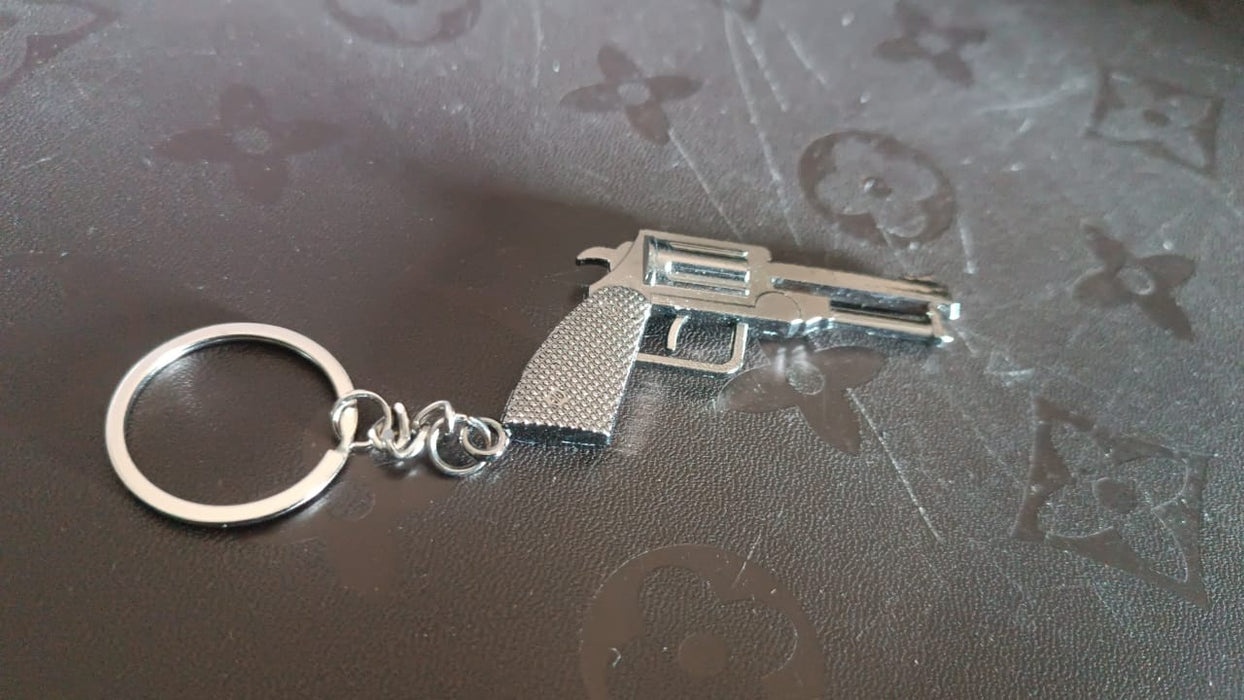 Gun Keychain Metal Weapon Key Rings Pendant for Men, Birthday Gifts (1 Pc)