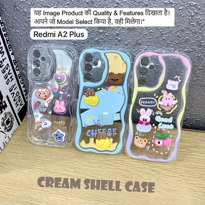 Cream Shell Case Case For Redmi A2 Plus