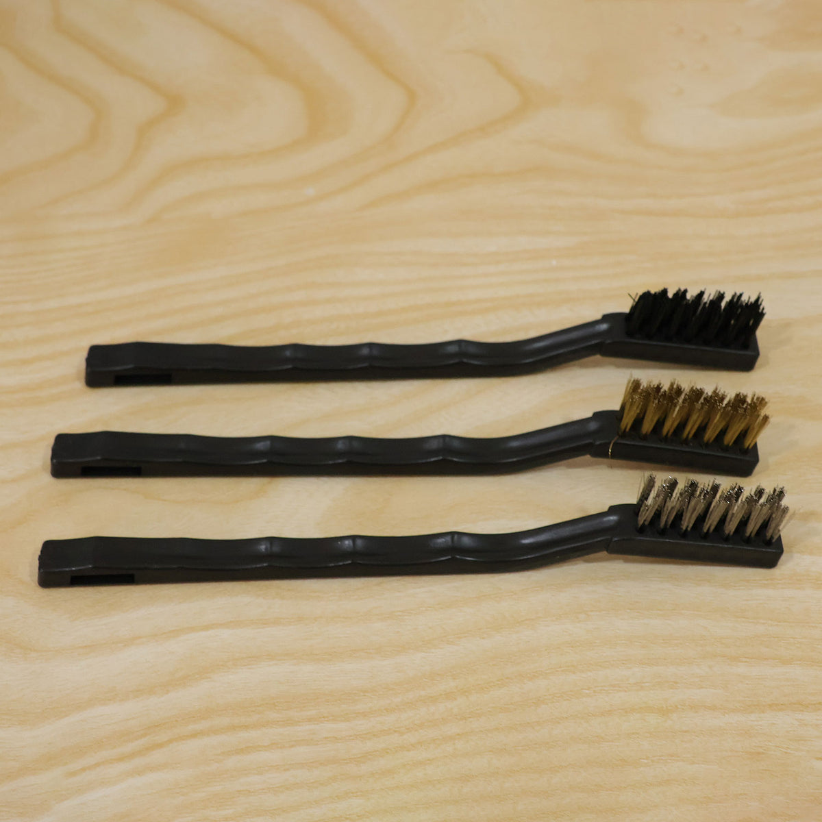 Multipurpose Brass, Steel and Nylon Cleaning Brush Set (3 Pc)
