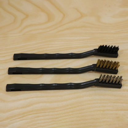 Multipurpose Brass, Steel and Nylon Cleaning Brush Set (3 Pc)