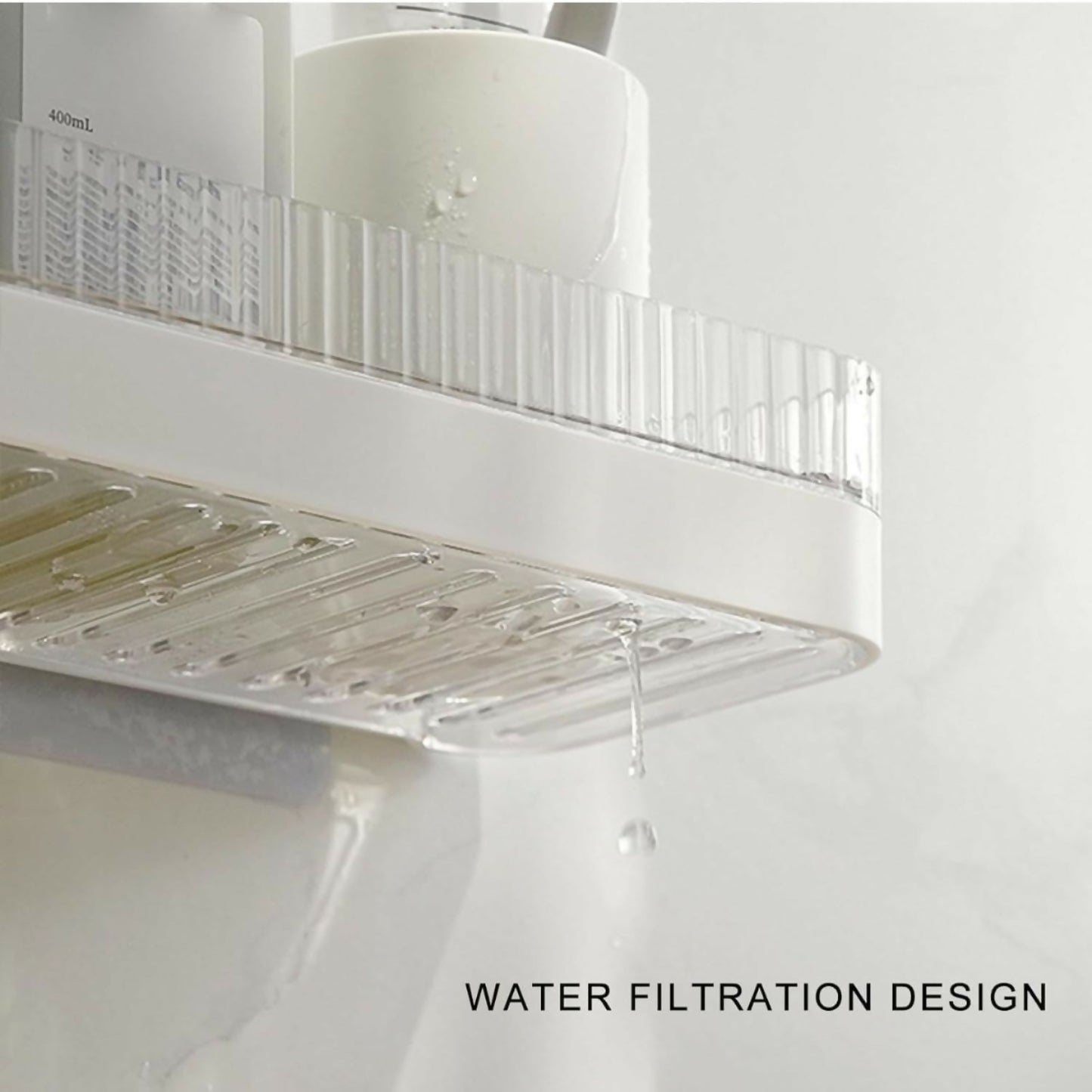 Rectangular tray storage rack mounted on wall