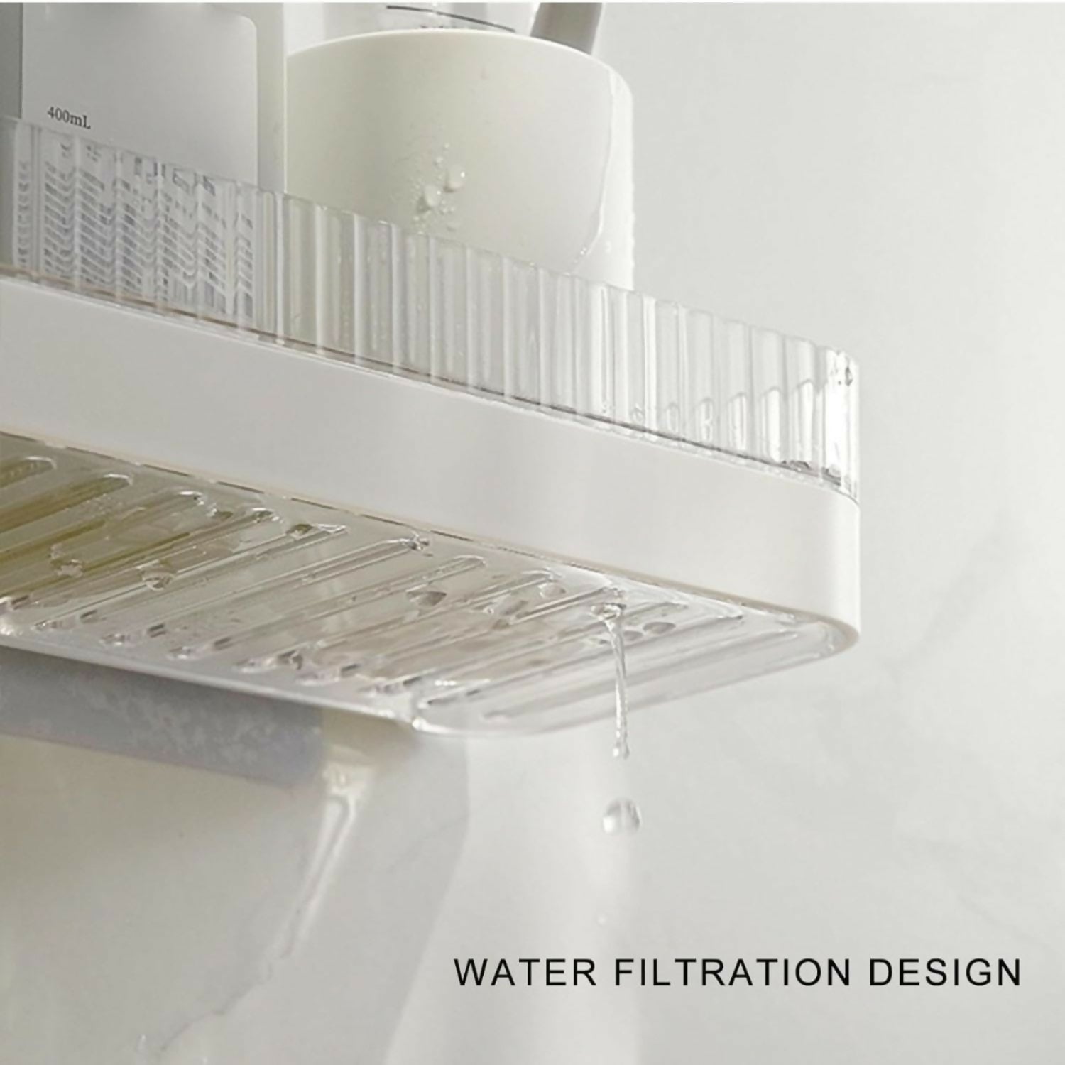 Rectangular tray storage rack mounted on wall