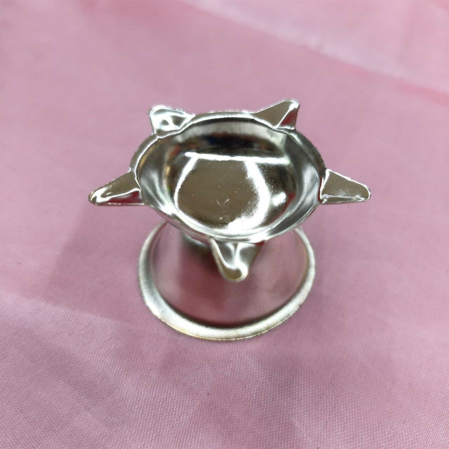 Silver Star Shaped Oil Diya Lamp for Pooja & Festival Decoration