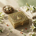 Jewelry Storage Box – Handcrafted Peacock Embossed Metal Design