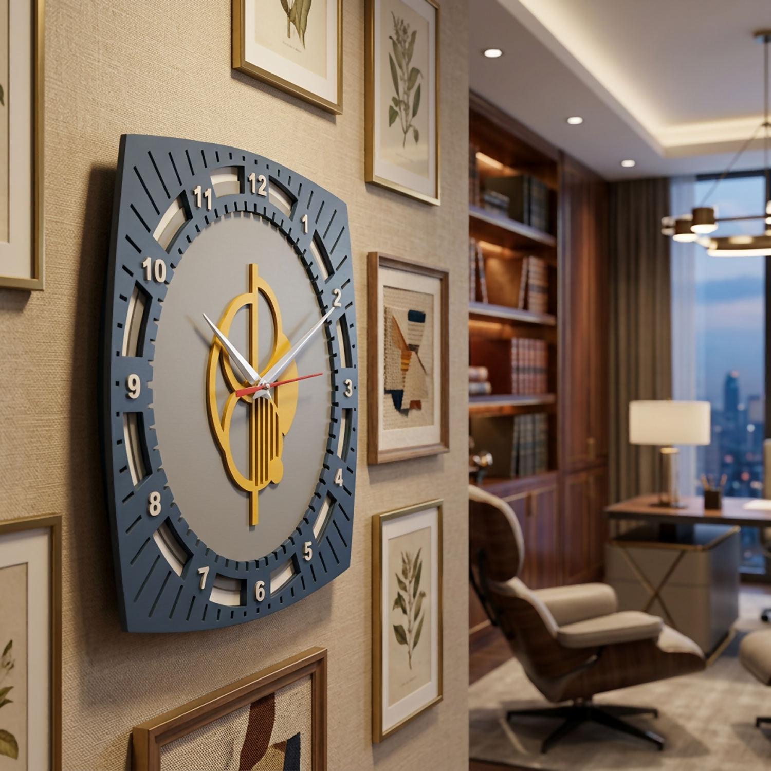 Rounded Square Clock 5 home decor