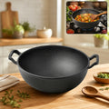 Cast Iron Deep Kadai – Even Heat Distribution & Durable Construction