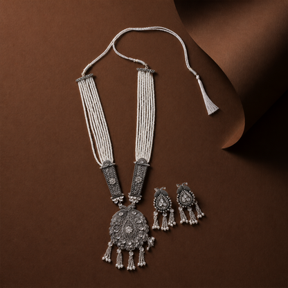 Matching earrings for pearl necklace set