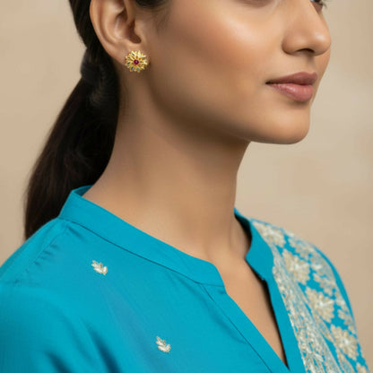 Lightweight Golden Jhumki Earrings | Daily & Occasion Wear