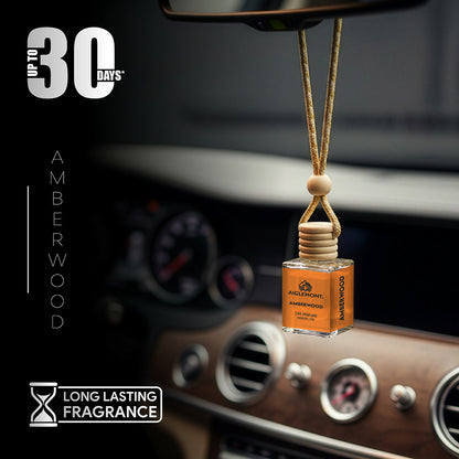 Aiglemont Amberwood Car Perfume Hanging Pod 10ml | Long-Lasting Car Air Freshener | Premium Car Interior Accessory