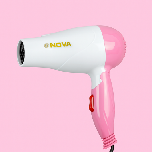 Nova 1000W Foldable Hair Dryer with Hot & Cold Air – Compact Travel Dryer