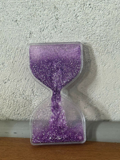 Purple Liquid Sand Timer Hourglass Stress Relief Sensory Toy for Kids