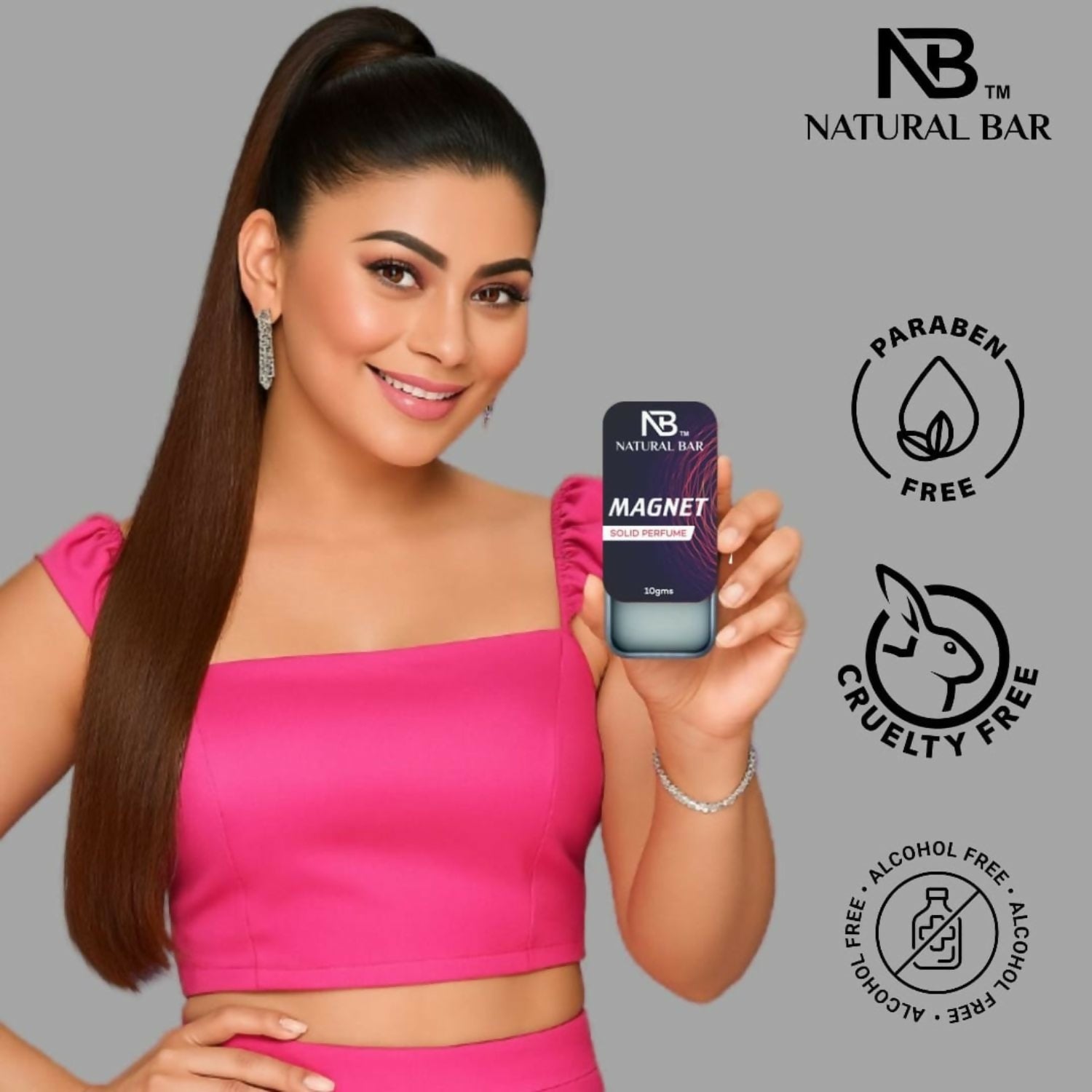 Natural Bar Magnet Solid Perfume | Alcohol Free Cologne for Men & Women | Strong & Lasting Fragrance | Gifting Set for Him & Her