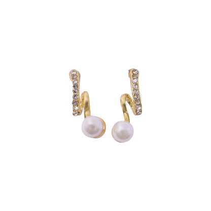 Luxury Gold Pearl Drop Earrings for Women, Stylish Trendy Fashion Jewelry