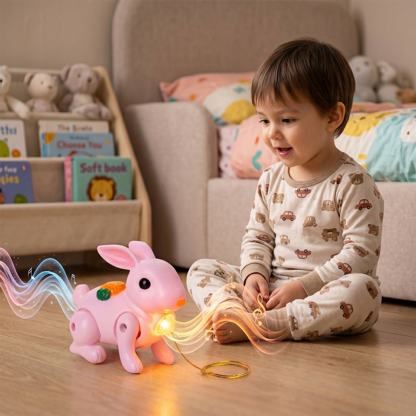 Crawling Rabbit Toy – Musical with Lights & Sounds for Kids Mix colour