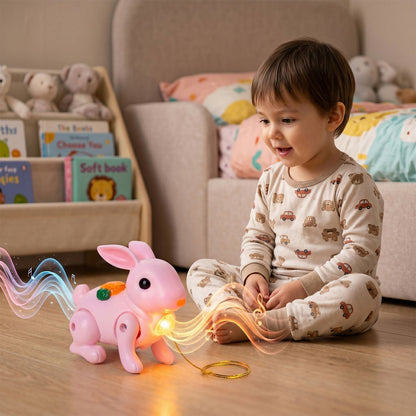 Crawling Rabbit Toy – Musical with Lights & Sounds for Kids Mix colour