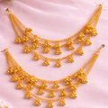 Gold-Tone Layered Anklet Set – Traditional Festive Jewelry