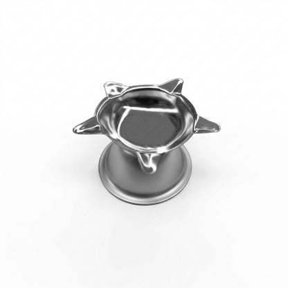 Silver Star Shaped Oil Diya Lamp for Pooja & Festival Decoration