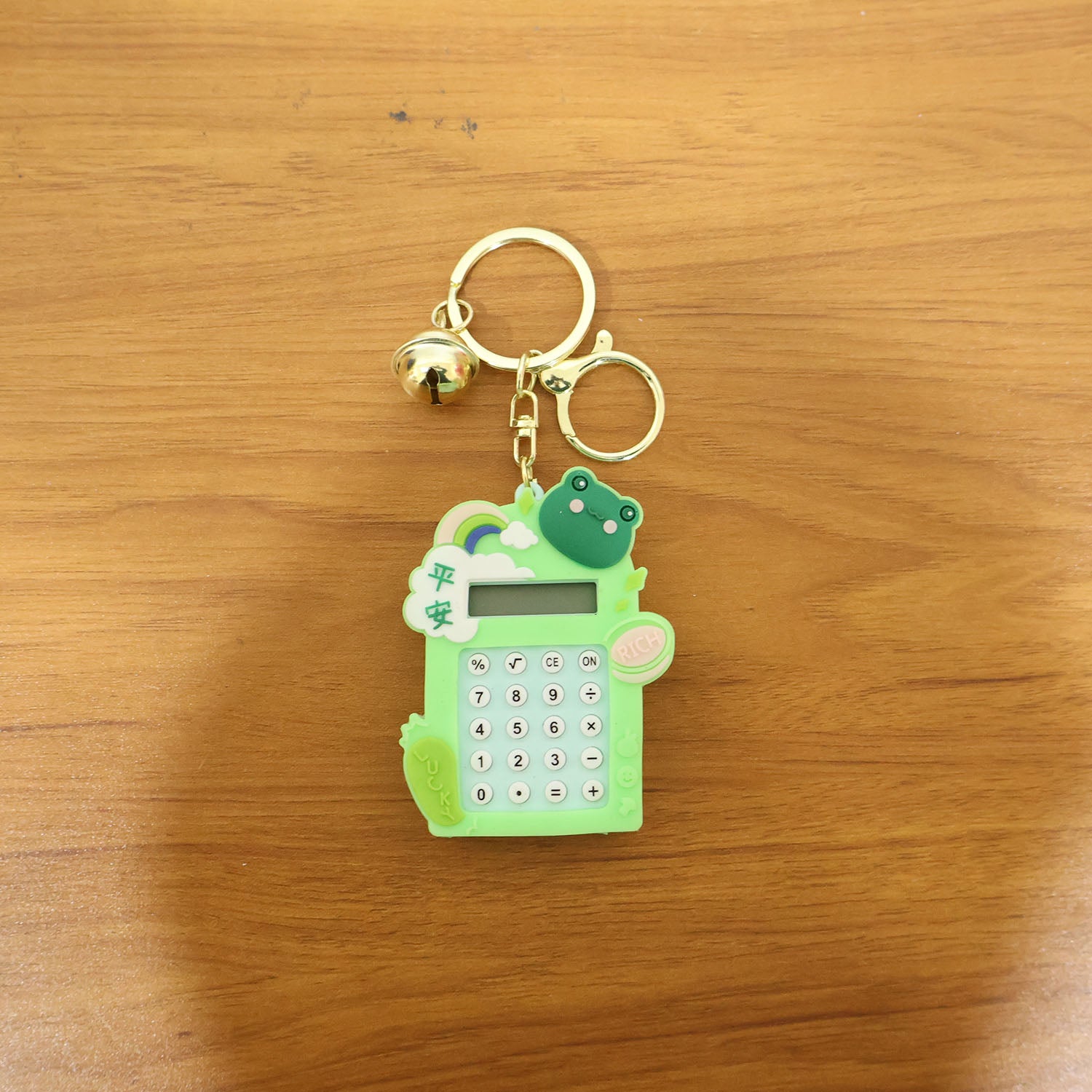 Cute Frog Cartoon Calculator Keychain with Mini Digital Display (1 Pc)