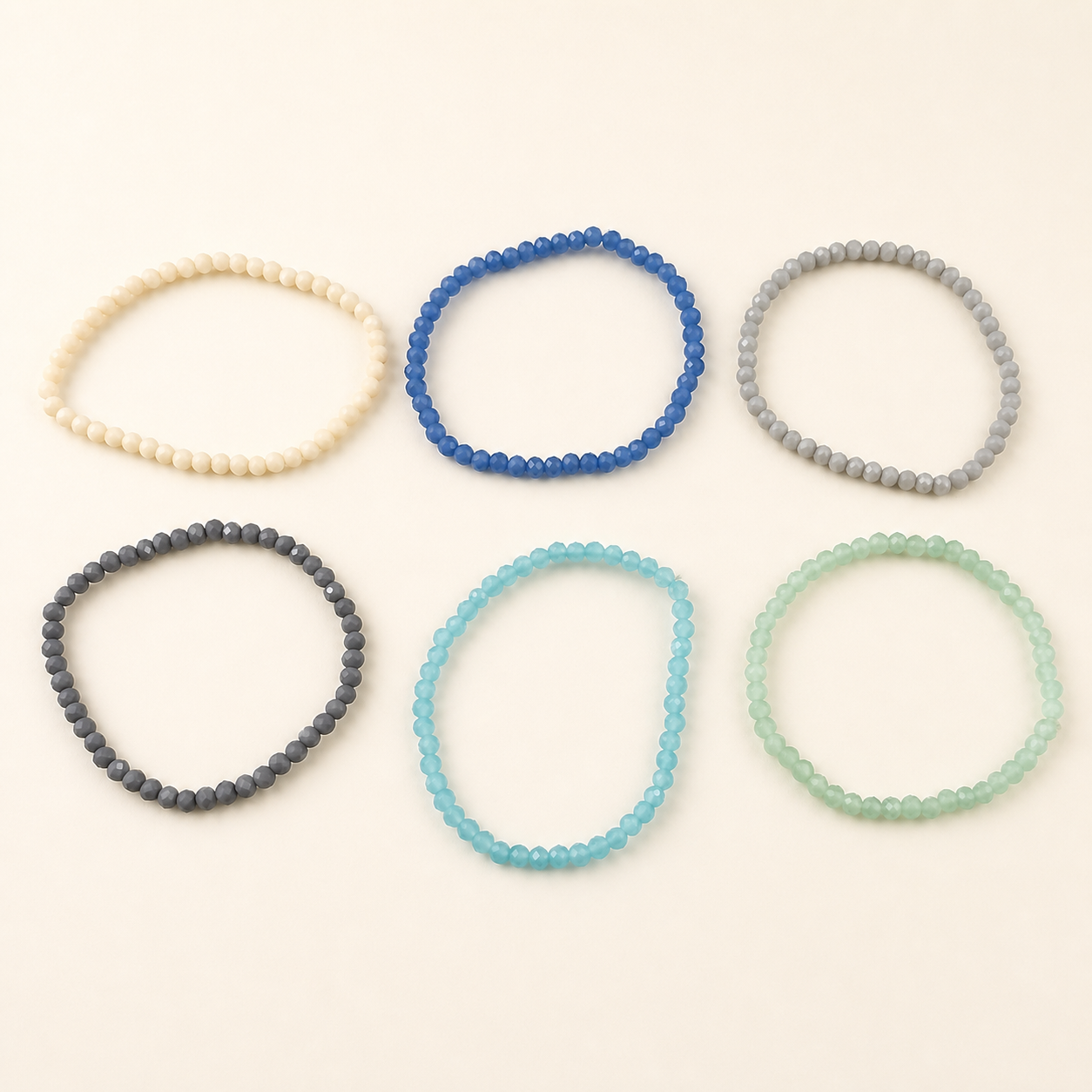 Pastel Matte Beaded Stretch Bracelet Set for Women Stackable Fashion Jewelry Style