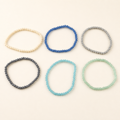 Pastel Matte Beaded Stretch Bracelet Set for Women Stackable Fashion Jewelry Style